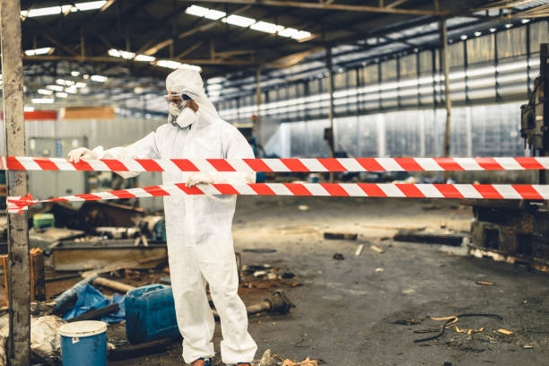 Professional Biohazard Cleanup technician working in Canaan, NH